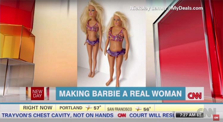 How does 'Curvy Barbie' compare with an average woman? - BBC News