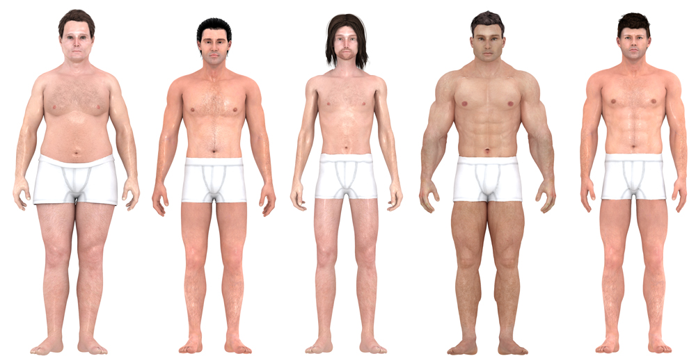 Male Body Ideals Through Time Lammily